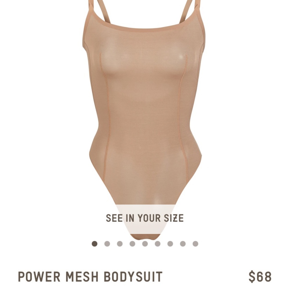 NWT SKIMS POWER MESH BODYSUIT sm in “sienna”